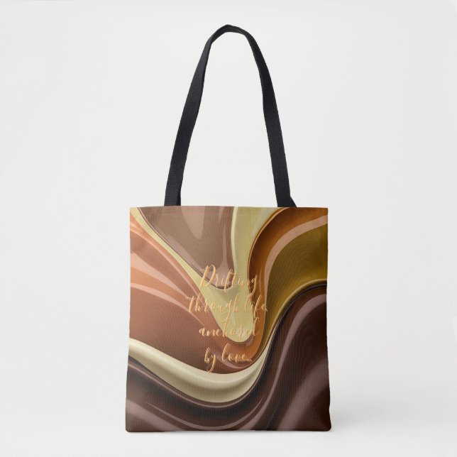 Tote bag in stylish abstract graphic (Front)
