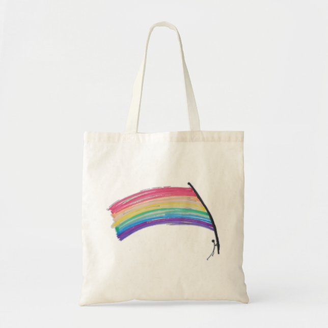 Tote Bag Indicateur de la fierté arc-en-ciel (Devant)