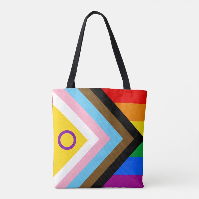 Tote Bag Indicateur de la fierté de progrès intersexe inclu (Dos)