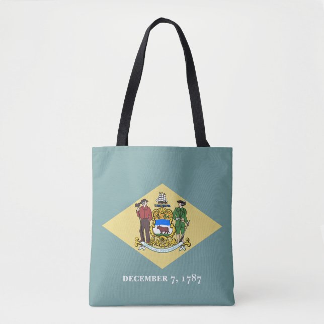Tote Bag Indicateur d'état du Delaware (Devant)