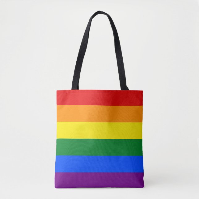 Tote Bag Indicateur Gay pride arc-en-ciel (Devant)