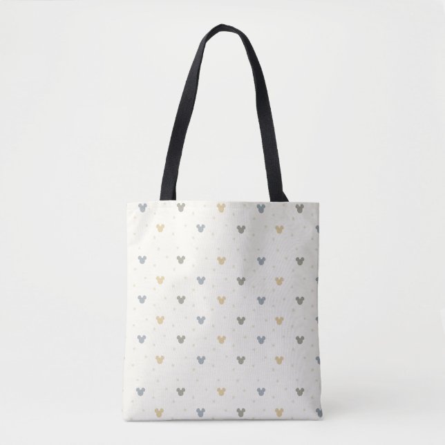 Tote Bag Infant Pastel Mickey Mouse Icon and Star Pattern (Devant)