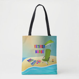 Tote Bag Infirmière à la retraite, amusante au soleil