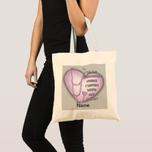 Tote Bag Infirmière anesthésiste du coeur pourpre