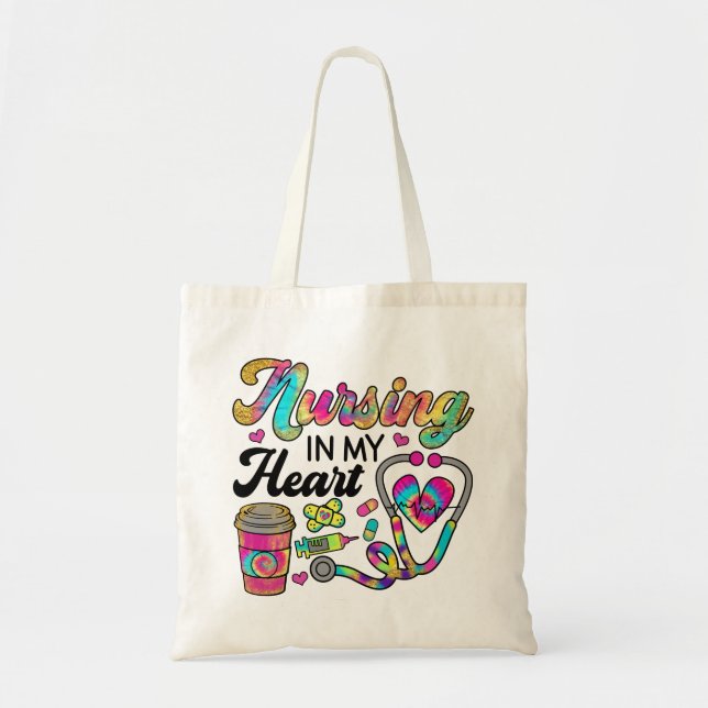 Tote Bag Infirmière dans mon coeur (Devant)