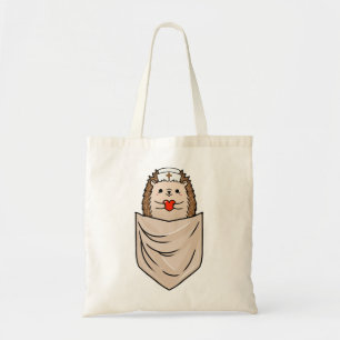 Tote Bag Infirmière De Hérisson À Poche Infirmière De Pédia