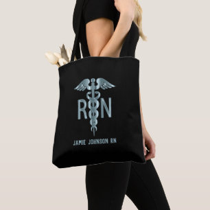 Tote Bag infirmière de la RN - Turquoise et noire