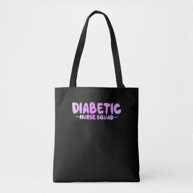 Tote Bag Infirmière diabétique Squad Drôle Insuline Insulin (Devant)