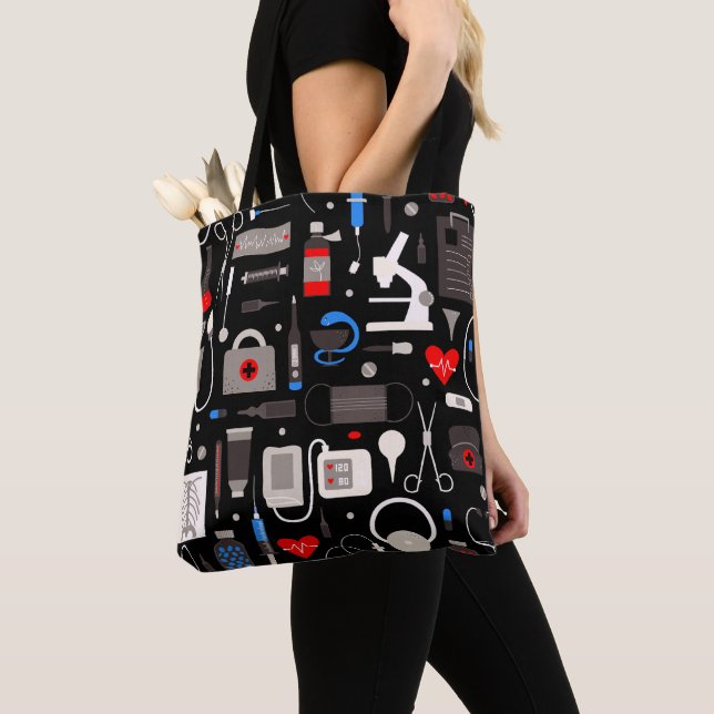 Tote Bag Infirmière Docteur Médecine Cadeau (De près)