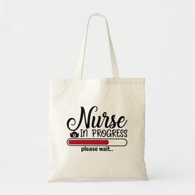 Tote Bag Infirmière en cours Funny Nursing School (Devant)