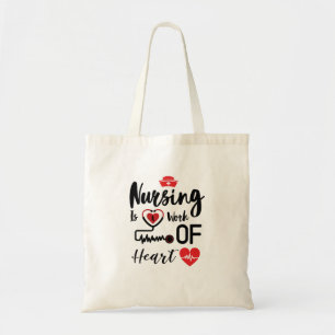 Tote Bag Infirmière est une oeuvre de coeur drôle