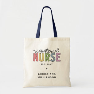 Tote Bag Infirmière inscrite sur mesure Colorful Graduation
