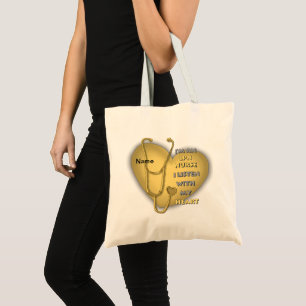 Tote Bag Infirmière LPN du coeur jaune