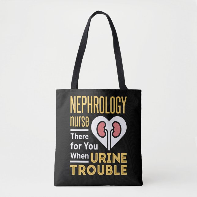 Tote Bag Infirmière Néphrologie Là Pour Vous Quand Trouble  (Devant)