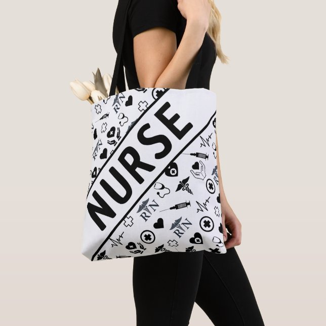 Tote Bag Infirmière personnalisée (De près)