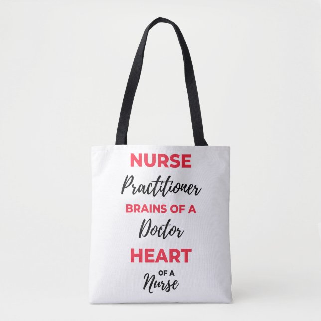 Tote Bag Infirmière Praticien Cerveau D'Un Coeur Médecin 2 (Devant)