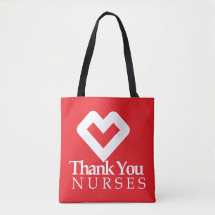 Tote Bag Infirmières Mercis  Coeur rouge