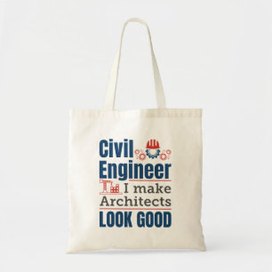 Tote Bag Ingénieur Civil Je Rends Les Architectes Bons