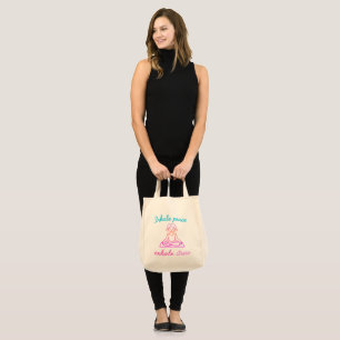 Tote Bag Inhale Peace Exhale Stress   Graphique de Yoga