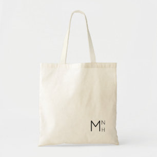 Tote Bag Initiales Monogrammes simples + minimalistes Fourr