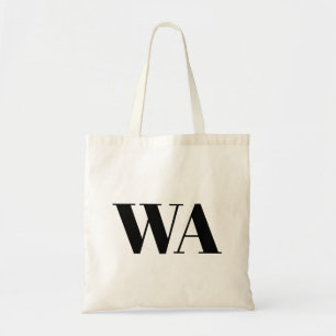 Tote Bag Initiales noires simples