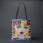 Tote bag- inner peace through impulse buying. bag<br><div class="desc">Reverse-of all the lies I've told,  just kidding is the biggest.</div>