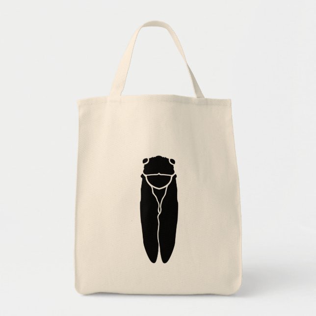 Tote Bag Insecte noir de cigale (Devant)