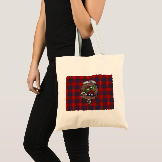 Tote Bag Insigne de clan Fraser Tartan Fourre-tout (Devant (produit))