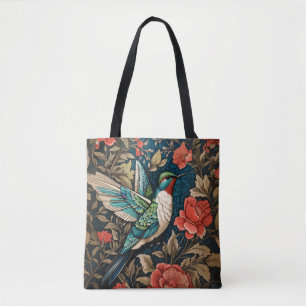 Tote Bag Inspiré par l'élégant colibri William Morris volan