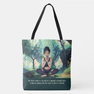 Tote Bag Instructeur de méditation de Yoga Fitness Forêt Na