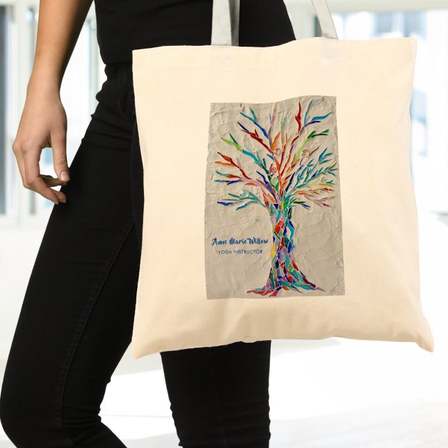 Tote Bag Instructeur de Yoga Arc-en-ciel (Créateur téléchargé)