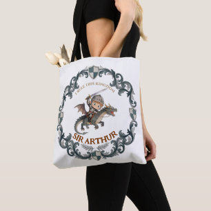 Tote Bag Invitation d'anniversaire de château de chevalier 