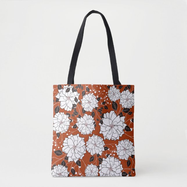 Tote Bag Invitation florale : Mariage Abstrait (Devant)