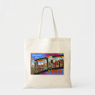 Tote Bag Iowa City Iowa IA Vintage grande lettre carte post