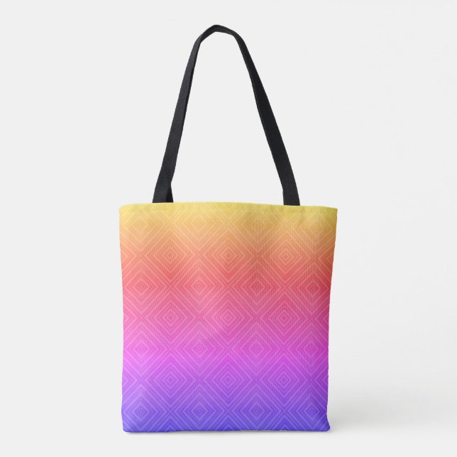Tote Bag Ipanema Arc-en-ciel Hypnotique Diamant Moderne Pop (Dos)