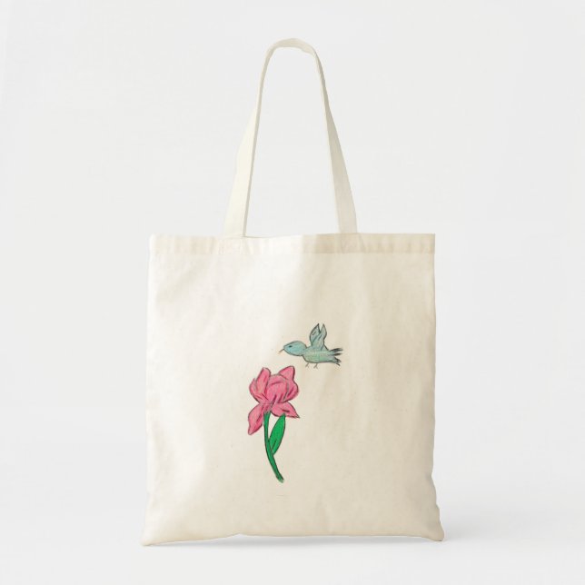 Tote Bag Iris rose (Devant)