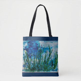 Tote Bag Iris sur le bord de l'eau tout plus de - imprimez