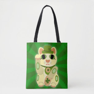 Tote Bag Irlandais Lucky Cat Mashup