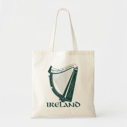 Tote Bag Irlande Harp Design, Irish Harp