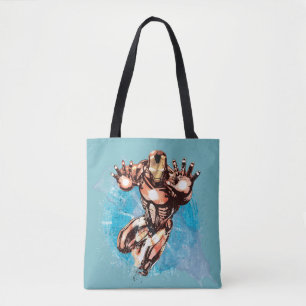 Tote Bag Iron Man Art de personnage à l'aquarelle