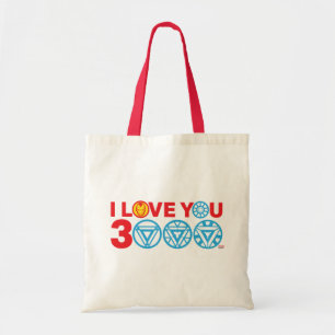 Tote Bag Iron Man Je t'aime 3000
