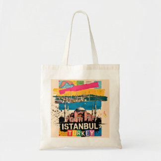 Tote Bag Istanbul Turkey Hagia Sophia Retro Pop Art Travel
