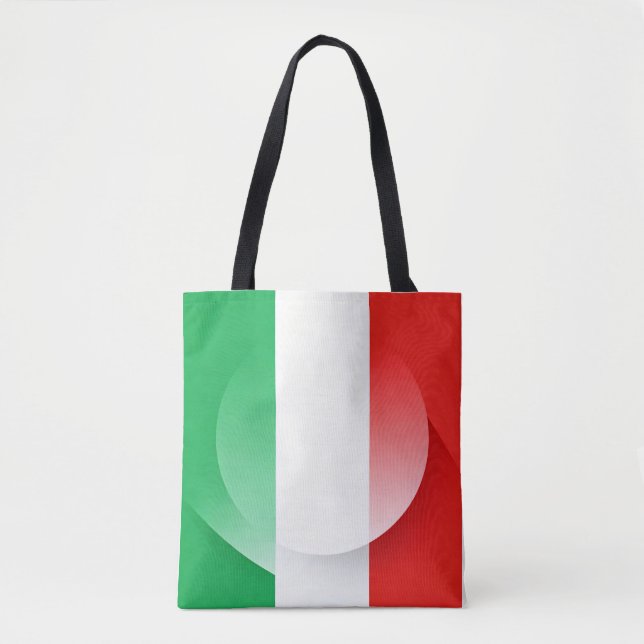 Tote Bag Italian Flag Shoulder Tote – Stylish Patriotic Bag (Devant)