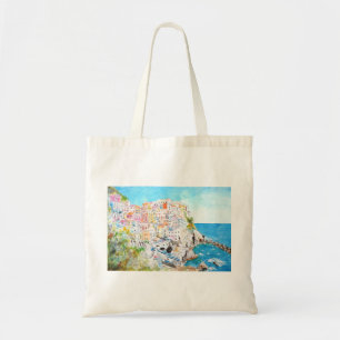 Tote Bag Italie Cinque Terre aquarelle