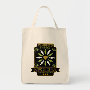Tote Bag Italien Sardine Art Print Kitchen Cadeau