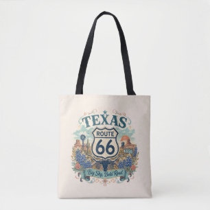 Tote Bag Itinéraire Texas Bluebonnet Route 66 Boho Mood de