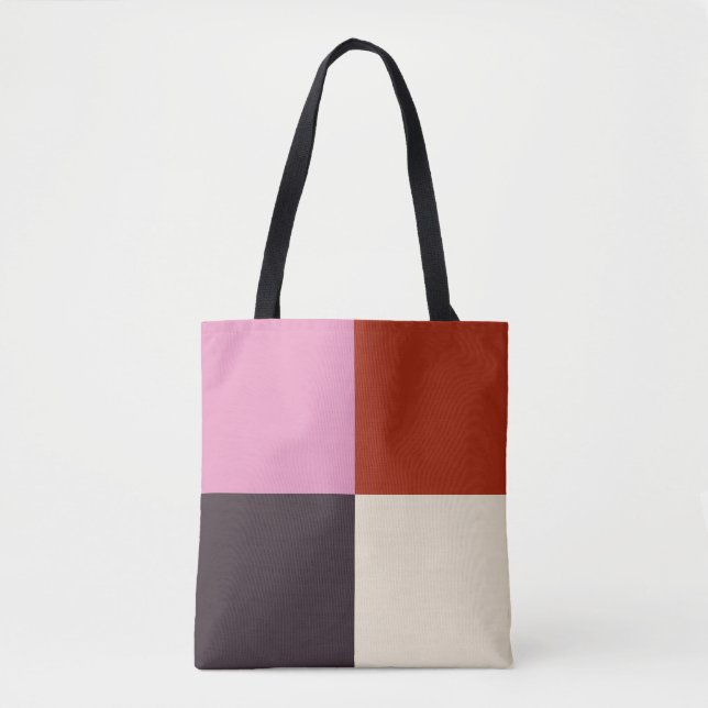 Tote Bag Ivoire d'aubergine rose rouge (Devant)