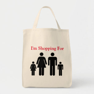 Tote Bag J'achète pour, Photo de famille sur un