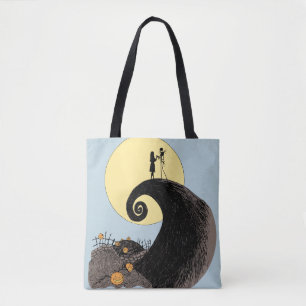 Tote Bag Jack et Sally   Silhouette de lune
