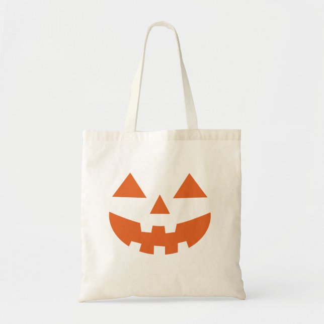 Tote Bag Jack-o'-lantern Citrouille Halloween (Devant)